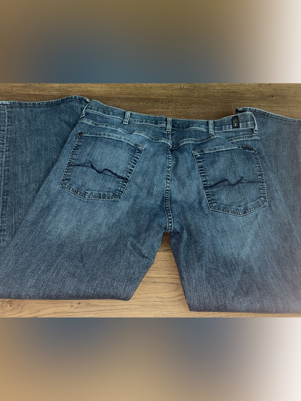 7 For All Mankind Men's Dark Blue Relaxed Fit Jeans